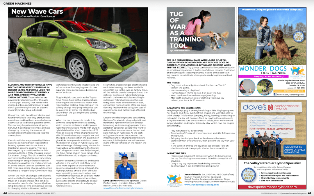 Dave’s Performance Hybrids featured in Willamette Living Magazine!